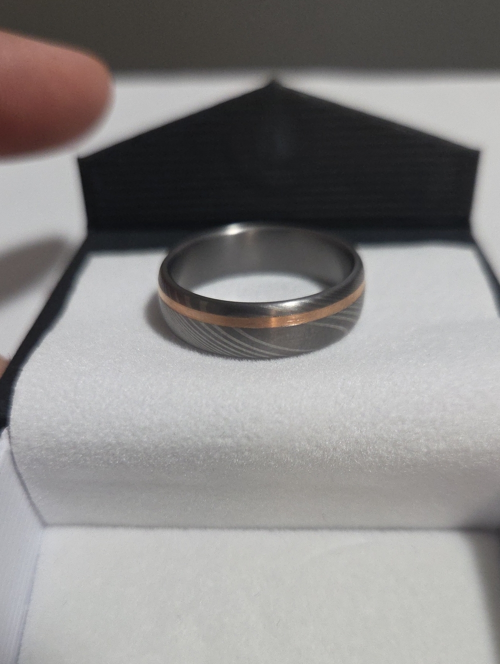Robert Irwin Jewelers Tantalum & 14K Rose Gold Wedding Band